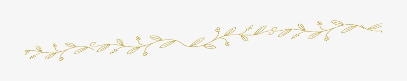 Gold Leaves Footer - Calligraphy, transparent png download