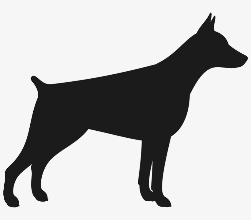 Doberman Stamp - Doberman Silhouette, transparent png download