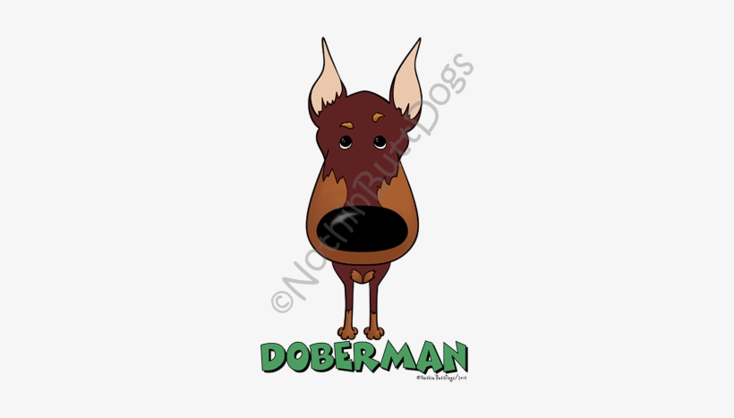 Big Nose Doberman Pinscher Light Colored T-shirts - Dobermann, transparent png download