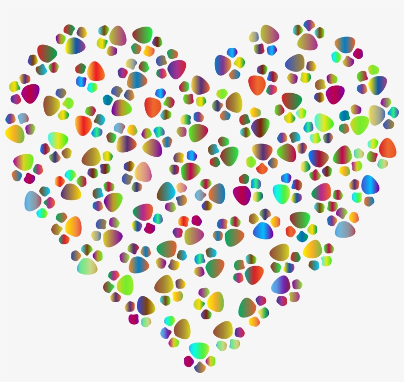 This Free Icons Png Design Of Prismatic Paw Prints, transparent png download