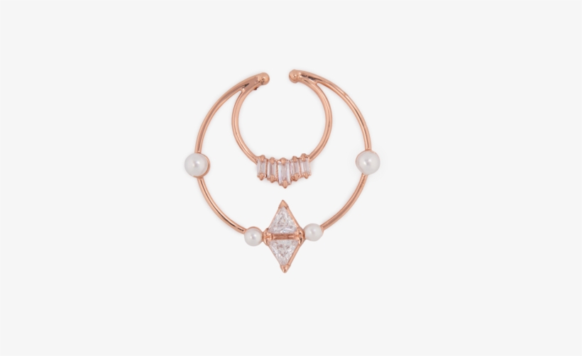 Crystal Mogra Nose Ring - Transparent Nose Ring Png, transparent png download