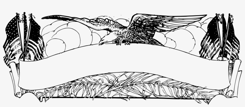 This Free Icons Png Design Of American Eagle Banner, transparent png download