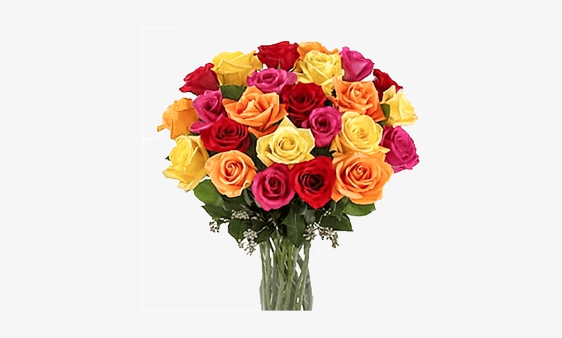 Best Wishes - Red Yellow And Pink Roses, transparent png download