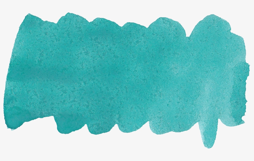 Free Download - Turquoise Watercolor Stroke, transparent png download