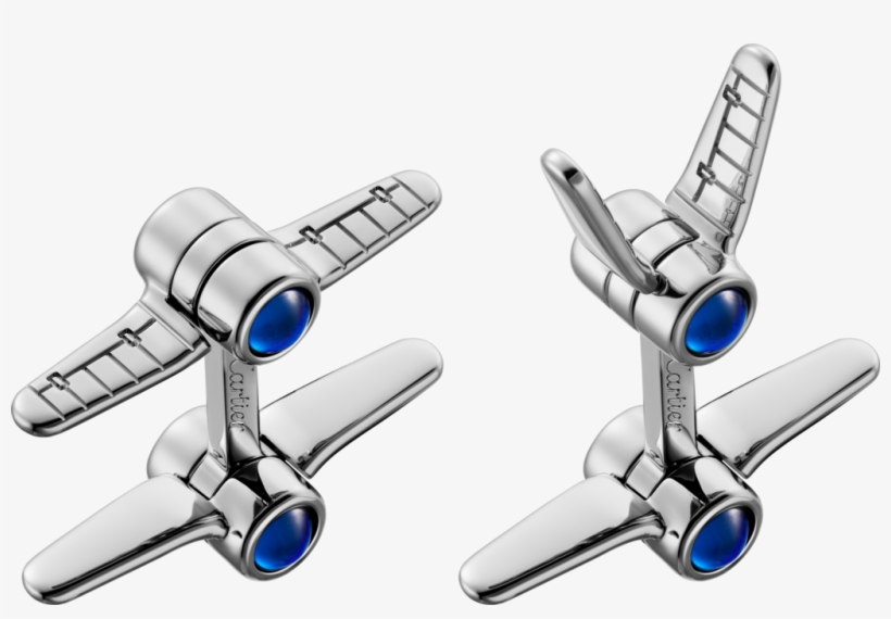 Santos De Cartier Biplane Cufflinkssterling Silver, - Silver, transparent png download