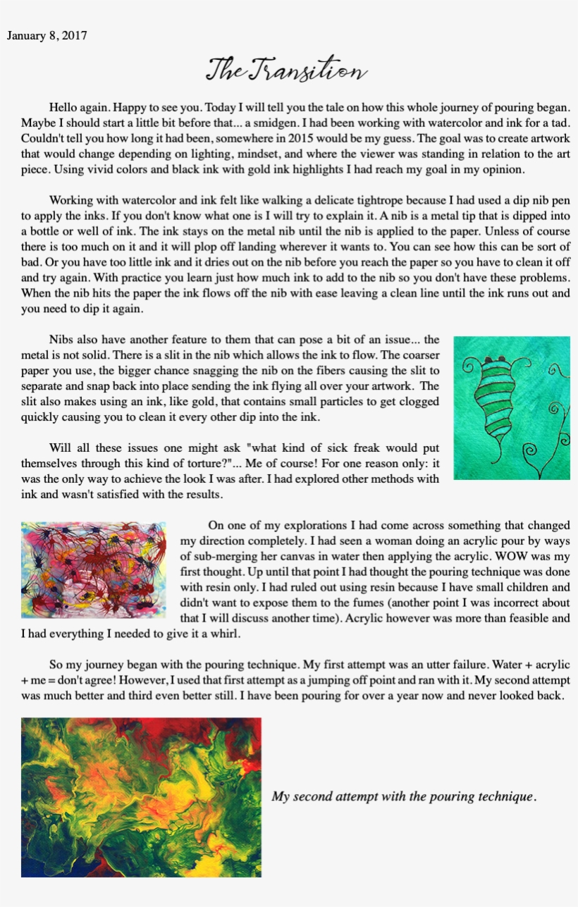 January 8, 2017 The Transition Hello Again - Watercolor Painting, transparent png download
