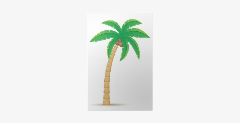 Palm Tropical Tree Vector Illustration Poster • Pixers® - Coconut Tree Clipart Png, transparent png download