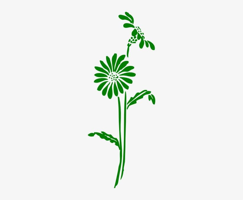 Green Flowers Clip Art, transparent png download