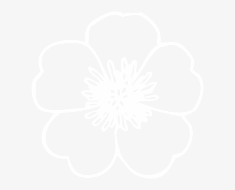 Daisy White Silhouette Clip Art At Clker - White Flower Silhouette Png, transparent png download