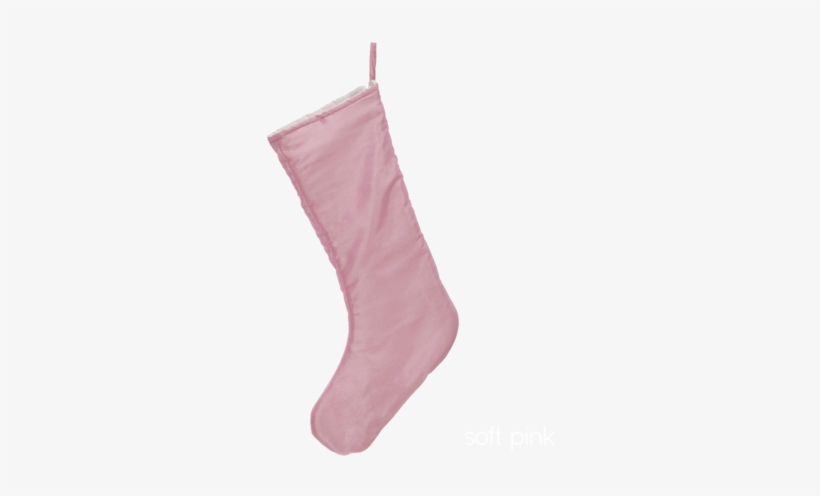 Embroider Buddy Chic Christmas Stocking, Soft Pink, transparent png download
