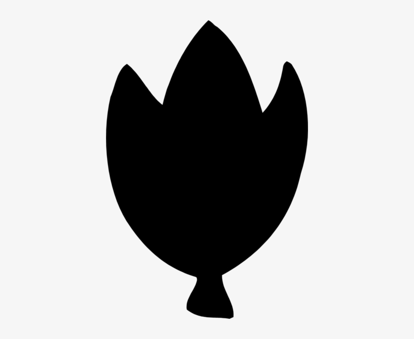 Silhouette Flower - Clipart Library - Tulip Silhouette Png, transparent png download