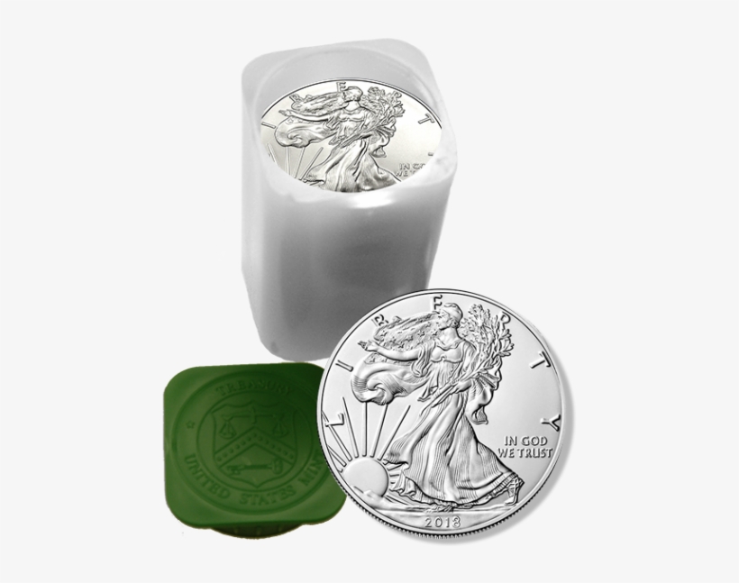 2015 Mint Roll Of 20 American Eagle Silver Dollars - 2018 American Silver Eagle, transparent png download