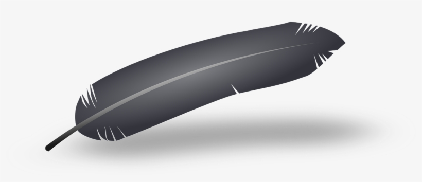 Vector Graphics,free Illustrations - Black Feather, transparent png download