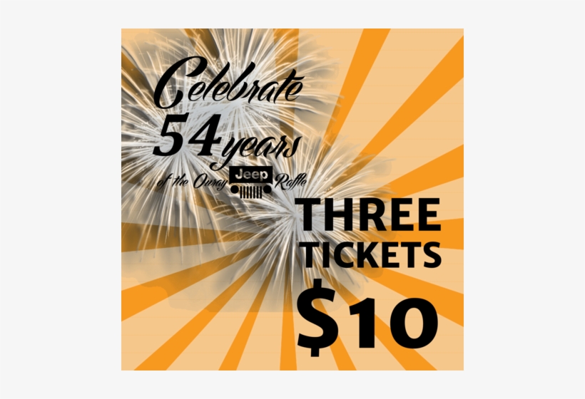 3 X 2018 Ouray Jeep Raffle Tickets - Graphic Design, transparent png download