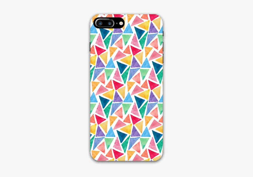 Watercolor Triangles Pattern Iphone 8 Plus Mobile Case - Lesson Planner: Teacher Lesson Planner Creative Teaching, transparent png download