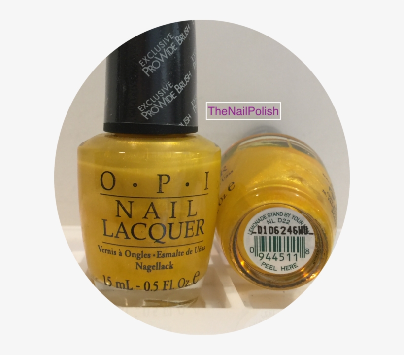 Opi Nail Polish Lacquer Lemonade Stand By Your Man - Opi Nail Polish, transparent png download
