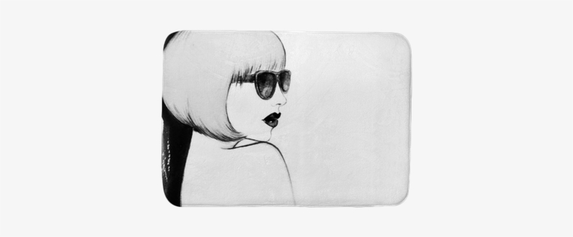 Woman With Glasses - Watercolor Painting, transparent png download