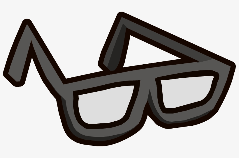 Grey Glasses - Club Penguin Glasses, transparent png download