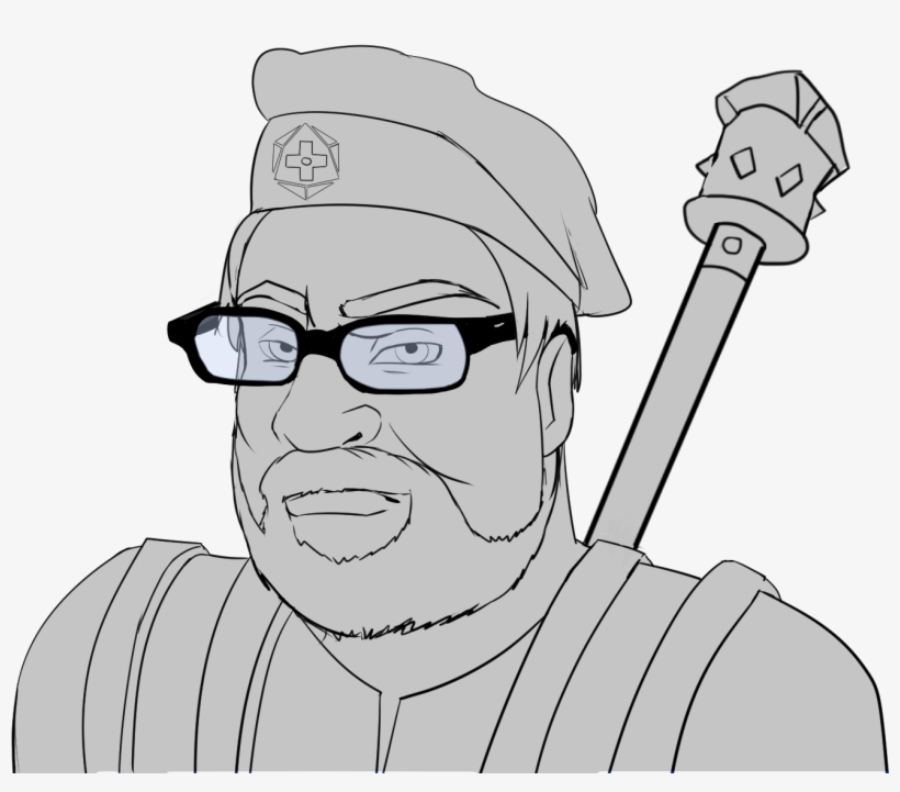 Cleric Sax Grim With Glasses - Cartoon, transparent png download