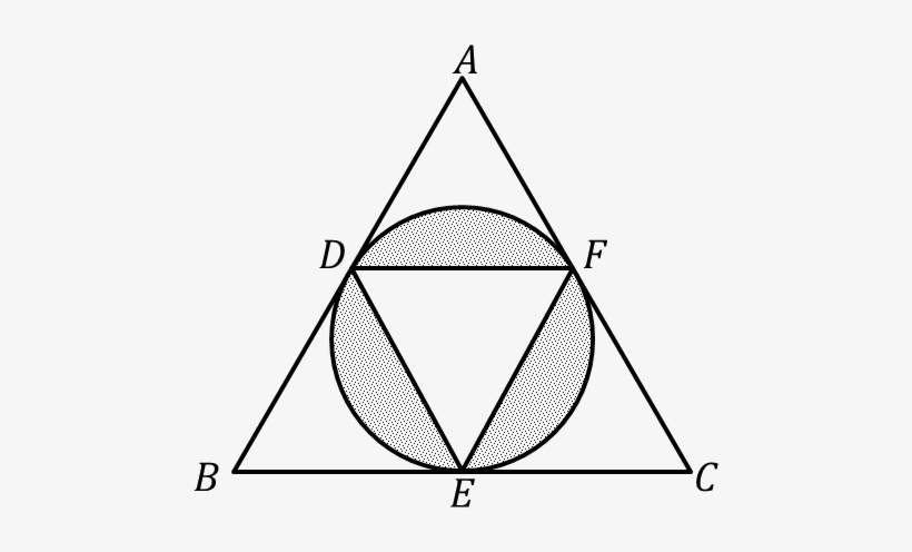 A Equilateral Triangle Abc With Mid Points Of Sides - Circle, transparent png download