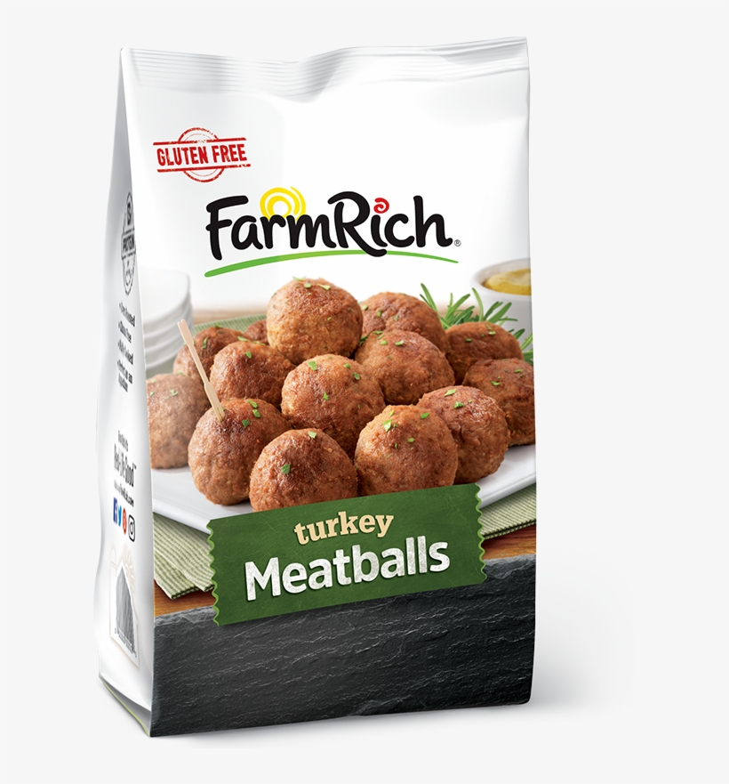 Turkey Meatballs - Farm Rich Frozen Meatballs, transparent png download