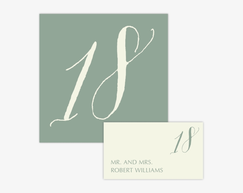 Table Number-escort - Calligraphy, transparent png download