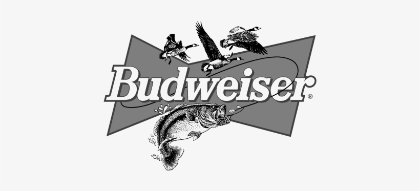 N/a - Black And White Budweiser Logo, transparent png download