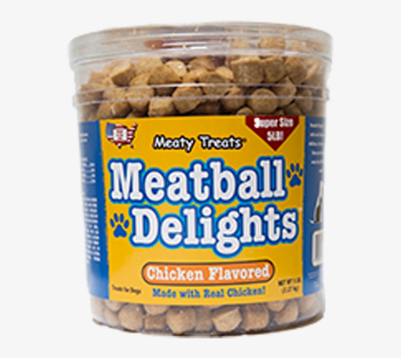 Meaty Treats Meatball Delights Chicken Flavored Dog - Meatball Delights Chicken Flavored Dog Treats, transparent png download