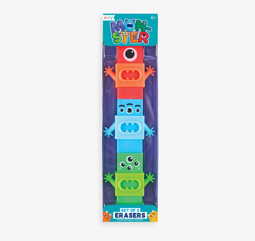 Set Of - Ooly Monster Erasers 3 Pack 112-084, transparent png download