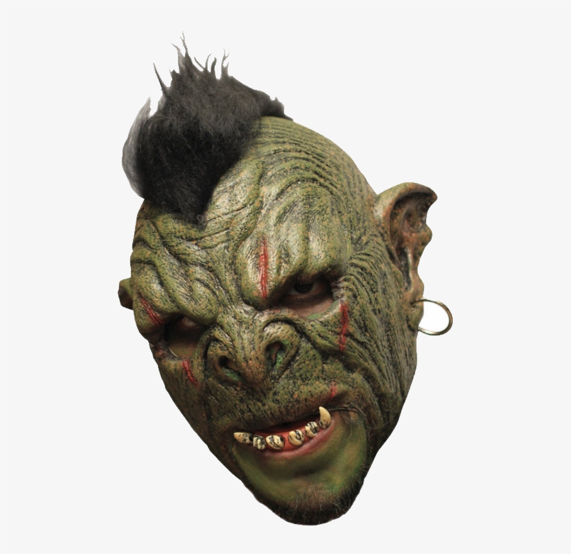 Deluxe Orc Mok Latex Mask With Teeth, transparent png download