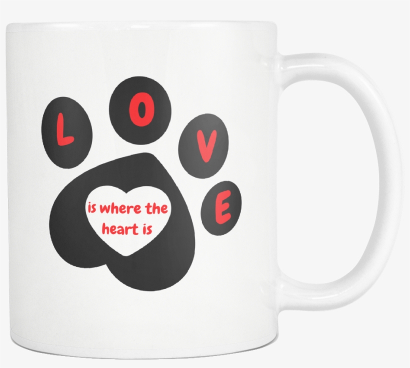 Paw Mug Love Is Where The Heart Is - Labradoodle, transparent png download