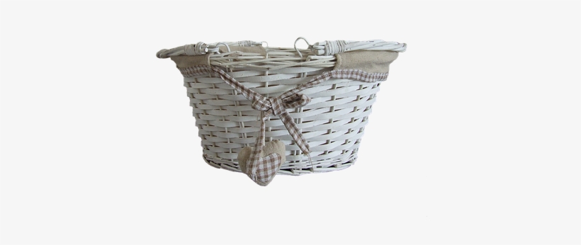 White, Wicker, Basket, Natural - Cestino Vimini Png, transparent png download
