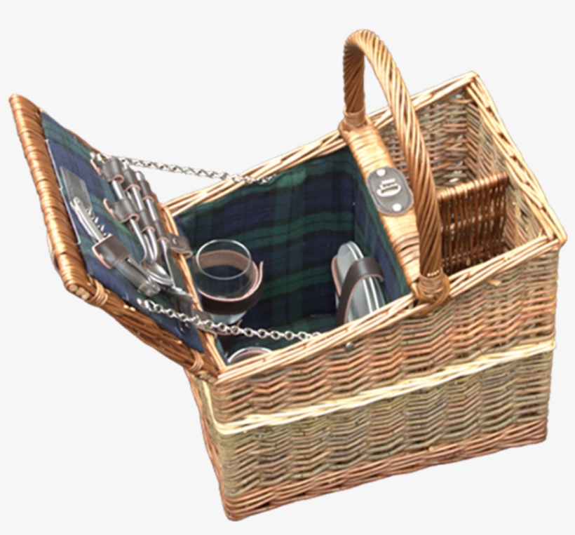 Lambourn Three Tone Fitted Picnic Basket - Red Hamper Lambourn Three Tone Fitted Picnic Basket, transparent png download