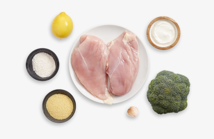 Seared Chicken & Couscous With Broccoli & Lemon-yogurt - Food, transparent png download