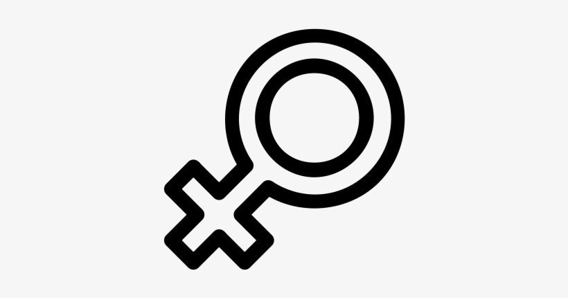 Female Sign Rubber Stamp - Circle, transparent png download