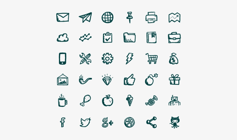 Jolly Icons 400 Hand-drawn Vector Icons - Hand Drawn Icons, transparent png download
