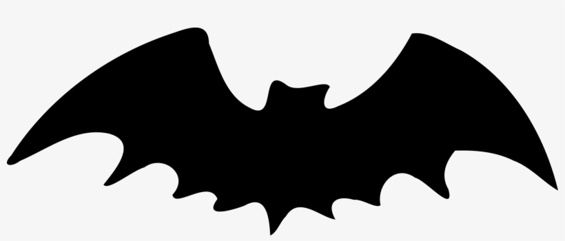 Bat Halloween Silhouette Line Art - Halloween Clip Art Free, transparent png download