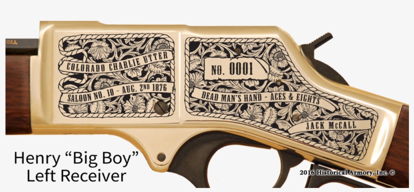 Wild Bill Hickok Limited Edition Engraved Rifle - Henry Rifle Engraving, transparent png download