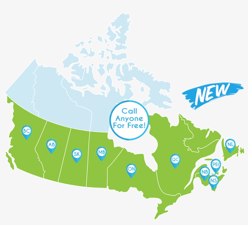 Free Calling Cities - Canada Map Vector, transparent png download