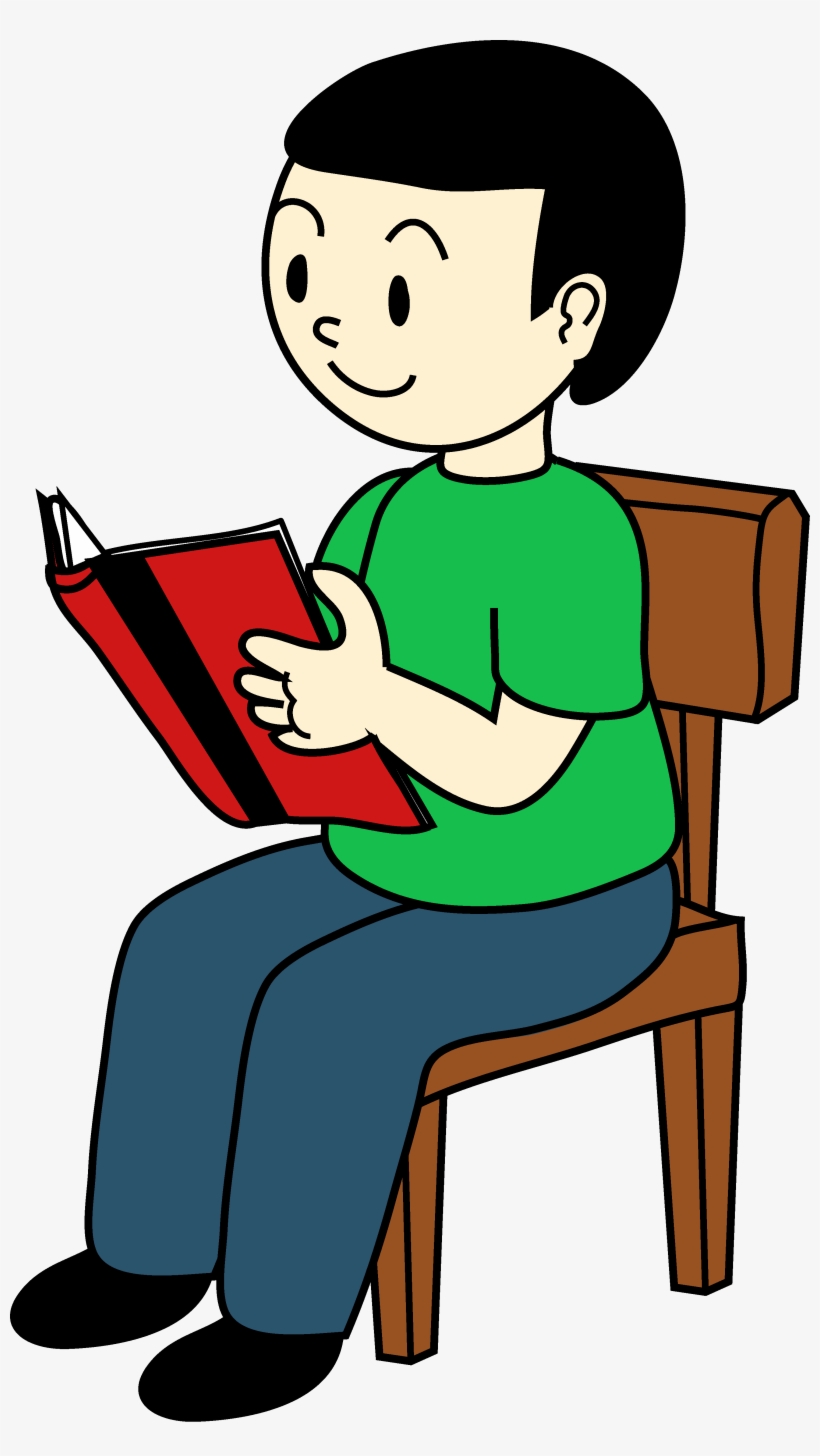 Png Transparent Stock Boy On Chair Reading Free Clip - Sat On A Chair, transparent png download