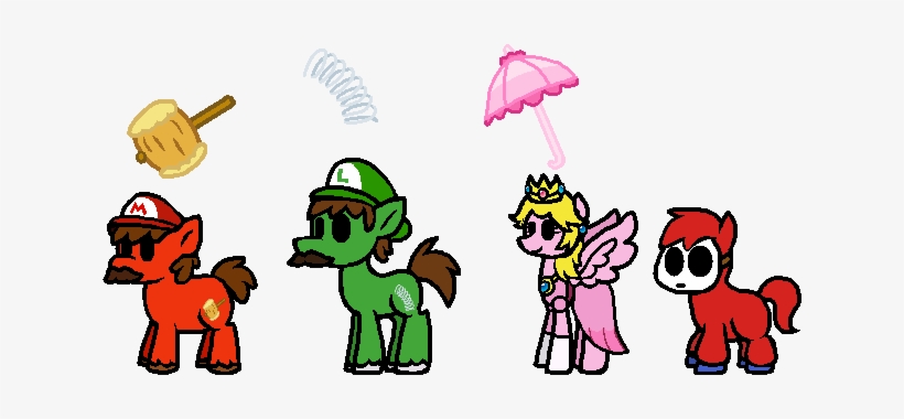 Starryoak, Earth Pony, Hammer, Luigi, Mario, Paper - Princess Shyguy, transparent png download