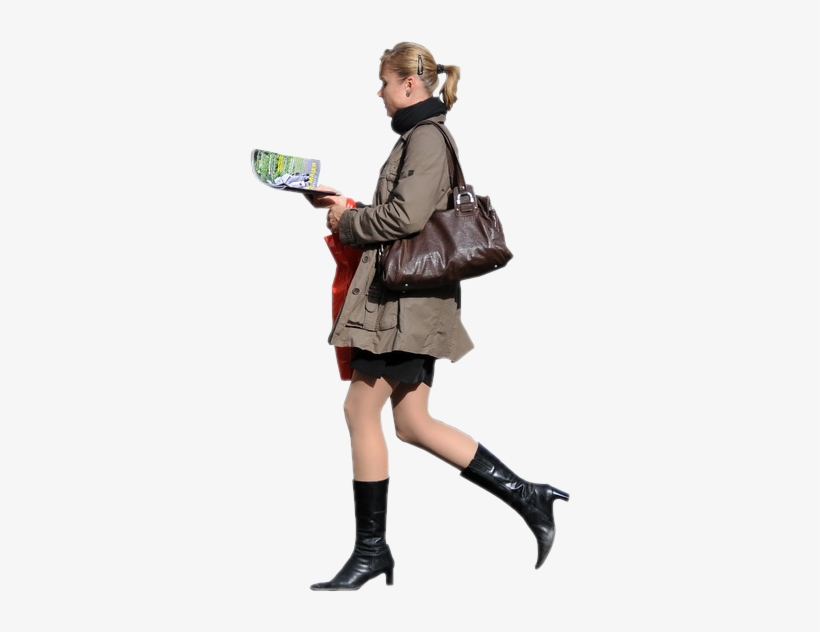 Women Walking Silhouette People Walking Png, People - Woman Walking Side Png, transparent png download