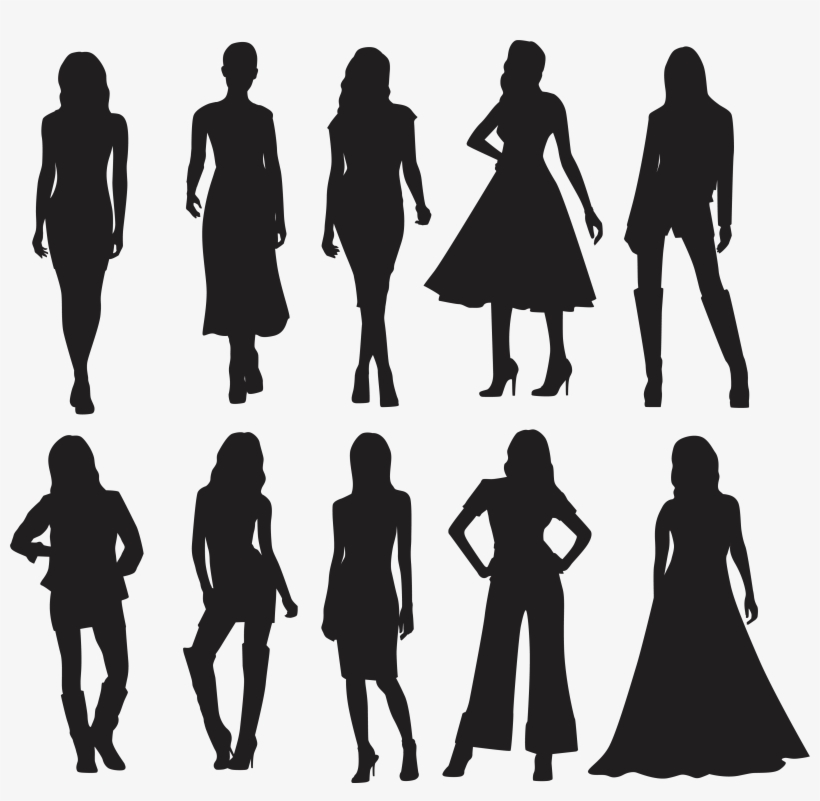 Fashion Clipart Project Runway - Fashion Silhouettes Png, transparent png download
