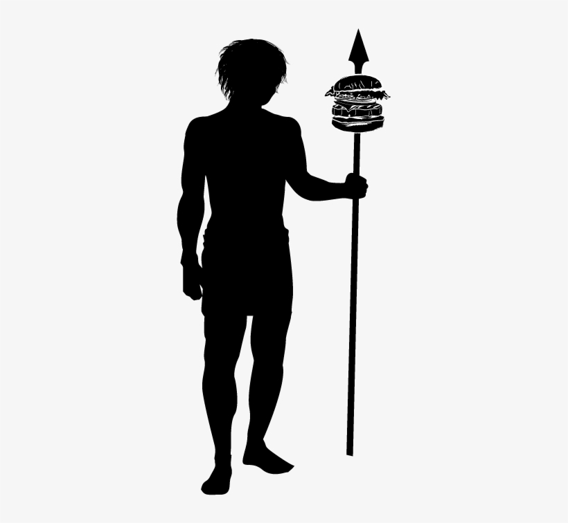 Caveman Burgers Caveman - Caveman Silhouette, transparent png download