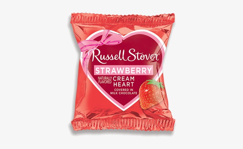 Russell Stover Milk Chocolate Covered Strawberry Cream - Russell Stover Strawberry Heart, transparent png download
