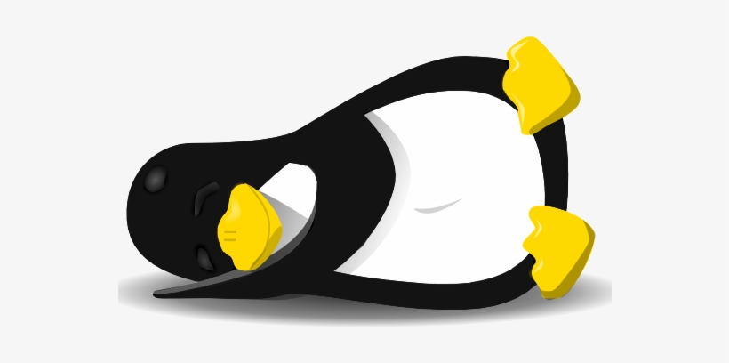 Christmas Penguin Clip Art Clipart - Penguin Sleeping Clip Art, transparent png download