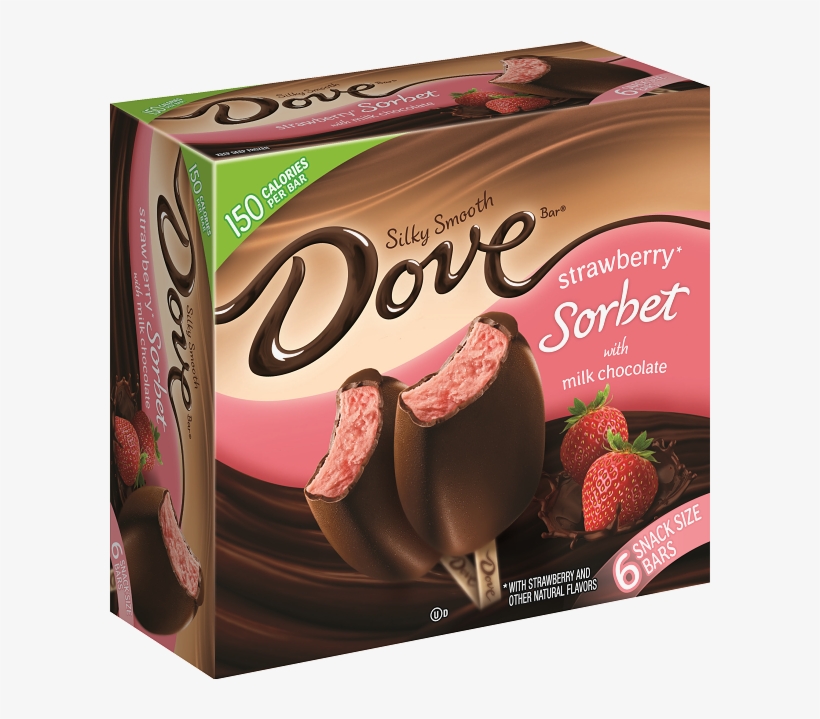 Dove Bars, Raspberry Sorbet, With Chocolate, Snack, transparent png download