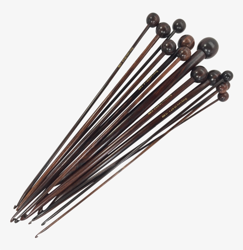 Drury Lane 12" Tunisian Afghan Rosewood Crochet Hooks - Crochet Hook, transparent png download
