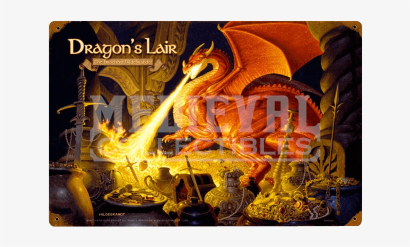 Dragons Lair Lotr Vintage Metal Sign - Sunsout Puzzle 1000 Piece Smaug Dragon (75570), transparent png download