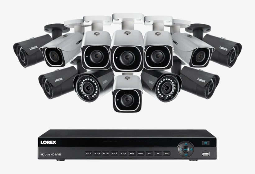 4k Ultra Hd Ip Nvr System With 6 Outdoor 4k 8mp Ip - 4k Ultra Hd Ip Surveillance Camera System, transparent png download